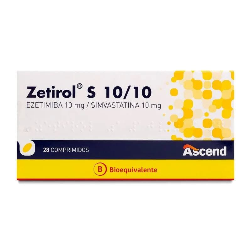 Zetirol S 10/10 mg - 28 Comprimidos " Ley Cenabast" Farmex-Pluxee-Persistente